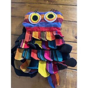 Colorful Owl Backpack With Adjustable Straps & Zipper Closure For Kids Or Adults